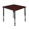 Kee Square Square Classroom Tables, 30 W, 30 L, 23-34 H, Wood, Metal TB3030MHAPBK - alternate 1